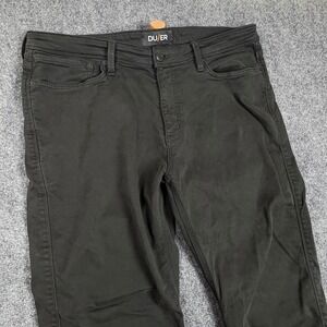 DU/ER Performance Denim Straight Fit Black Pants Mens 38x30 MFNT1003